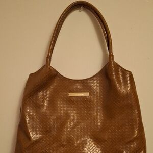 Liz Claiborne Brown Woven Shoulder Bag